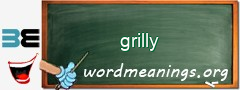 WordMeaning blackboard for grilly